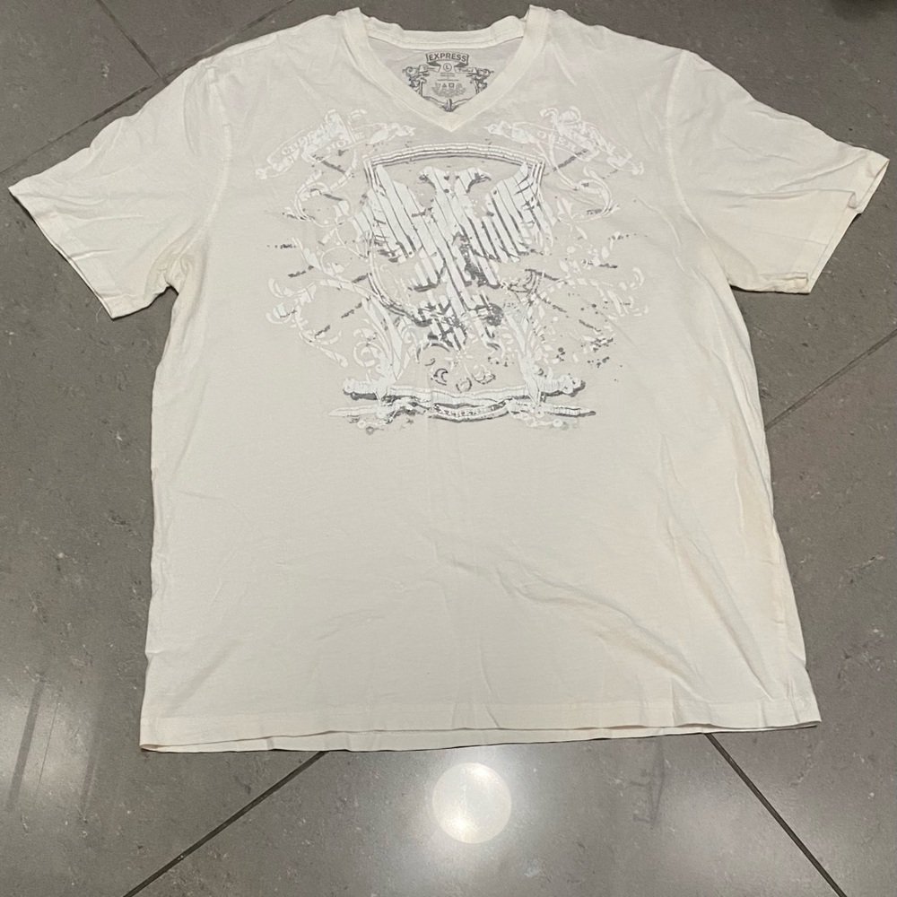 Y2K style white tee